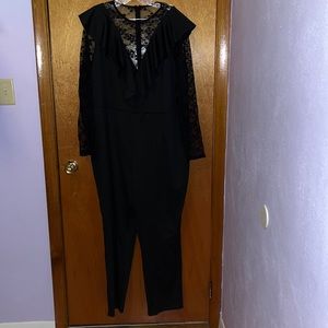 NWOT Super Cute Black Jumpsuit With Lace